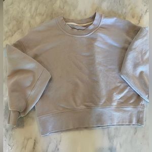 Gray cropped lulu sweatshirt